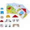 HABA Wooden Stacking Blocks Puzzle On the Farm, Montessori Toys for Toddlers 18 Months +, Fine Motor & Color Matching Activity